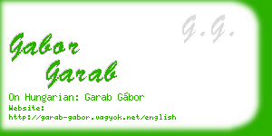 gabor garab business card